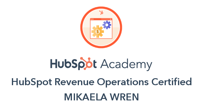 Mikaela Wren HubSpot RevOps Certificate