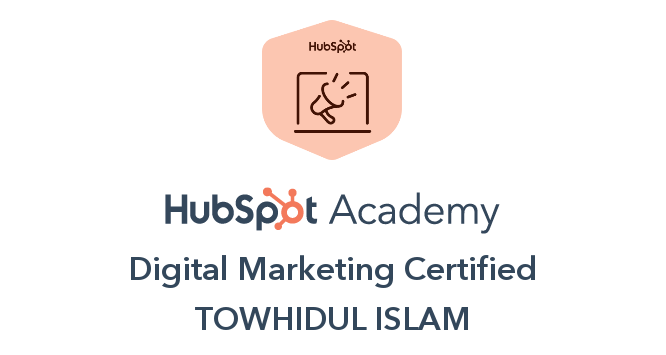 Digital Marketing Certified - HubSpot Academy badge