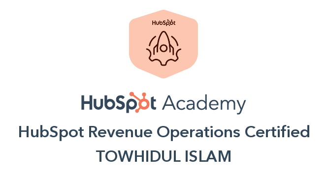 HubSpot Revenue Operations Certified - HubSpot Academy badge