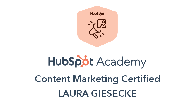 HubSpot Academy Content Marketing Certified badge