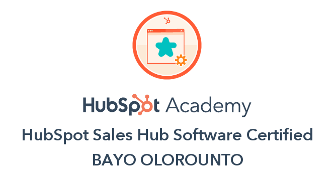 HubSpot Sales Hub Software Certified