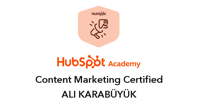 HubSpot Academy Content Marketing Certified sertifika rozeti
