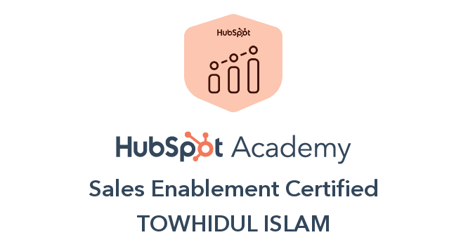 Sales Enablement Certified - HubSpot Academy badge