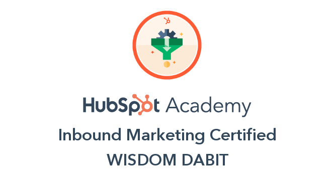 HubSpot Inbound Marketing Certified badge