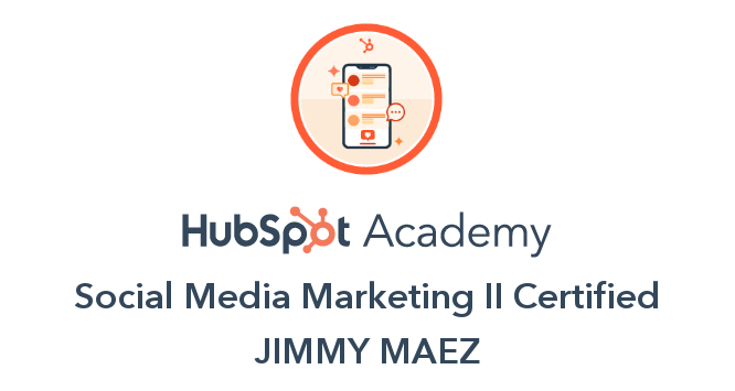 HubSpot Academy Social Media Marketing Certification II Badge