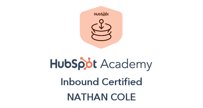 HubSpot Academy Inbound Certified badge