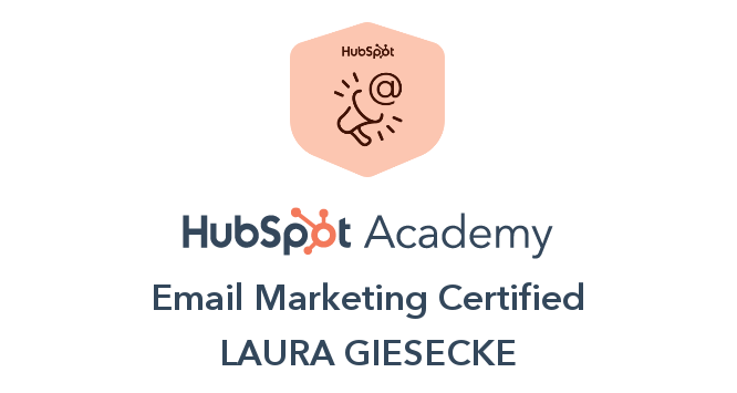 HubSpot Academy Email Marketing Certified badge