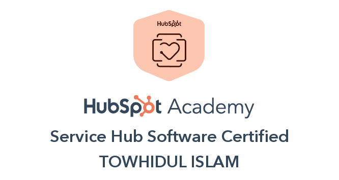 Service Hub Software Certified - HubSpot Academy badge