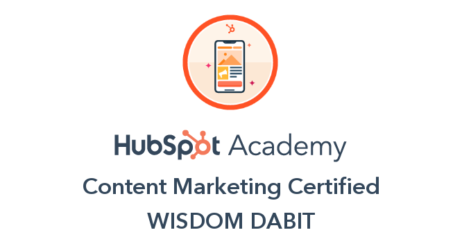 HubSpot Content Marketing Certified badge