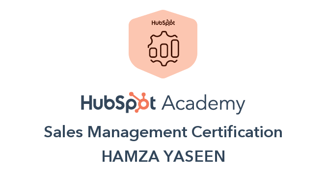 HubSpot Sales Management Certification badge