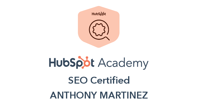 HubSpot SEO Certified Badge