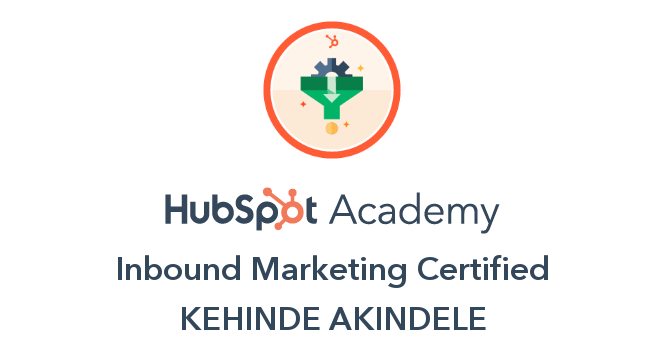HubSpot Inbound Marketing Certified badge
