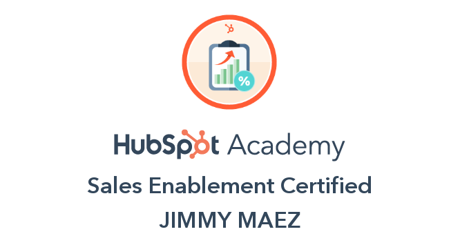 HubSpot Academy Sales Enablement Certification Badge
