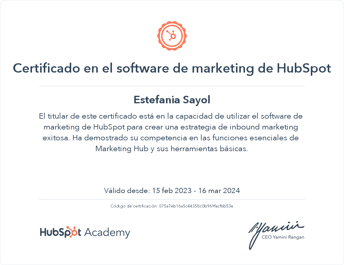 Tu certificado