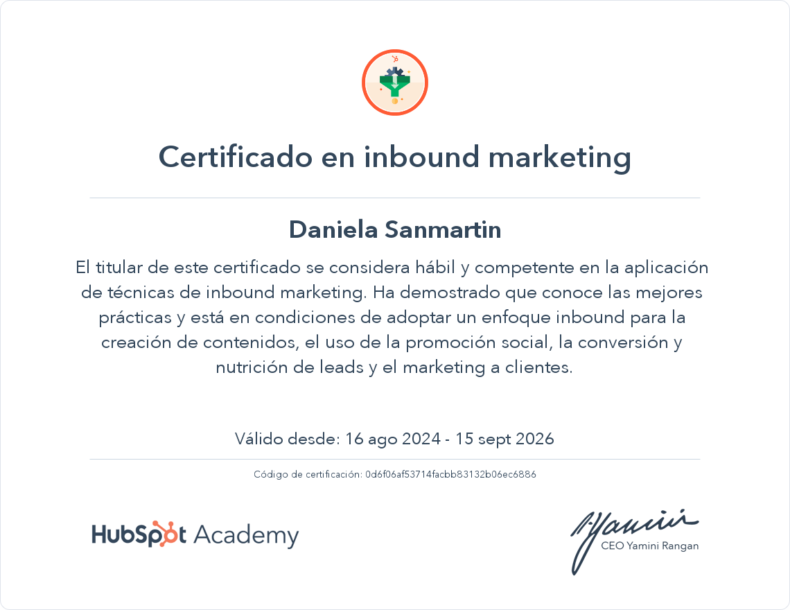 Tu certificado