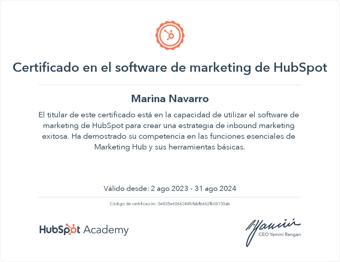 Tu certificado