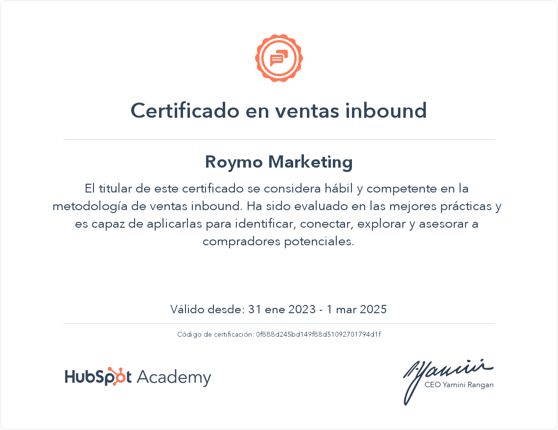 Tu certificado