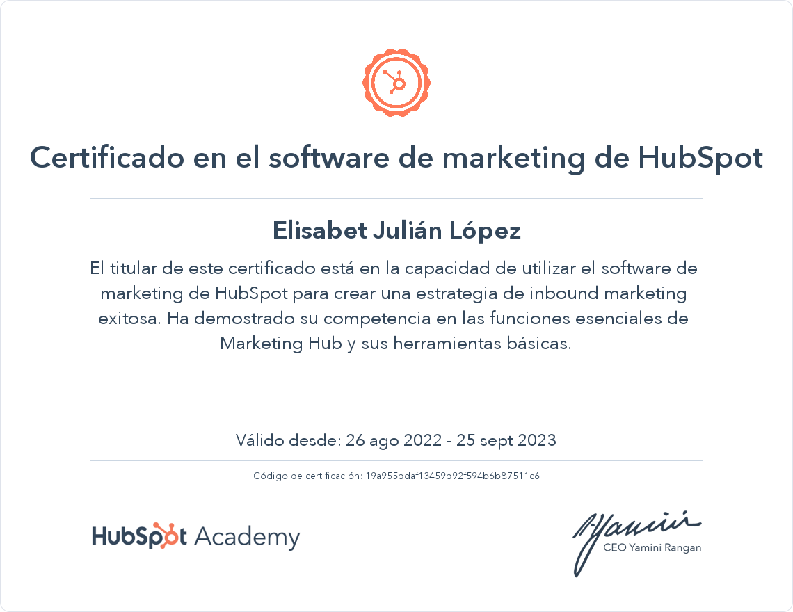 Tu certificado