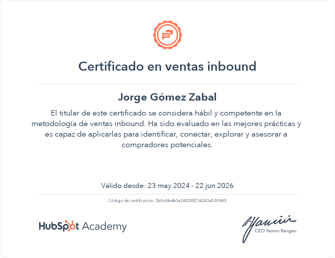 Tu certificado