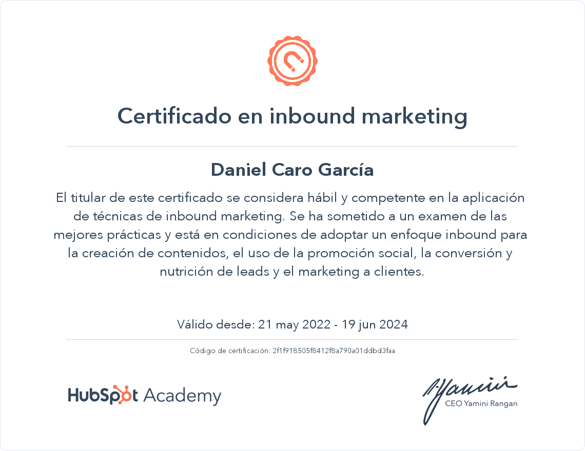Tu certificado
