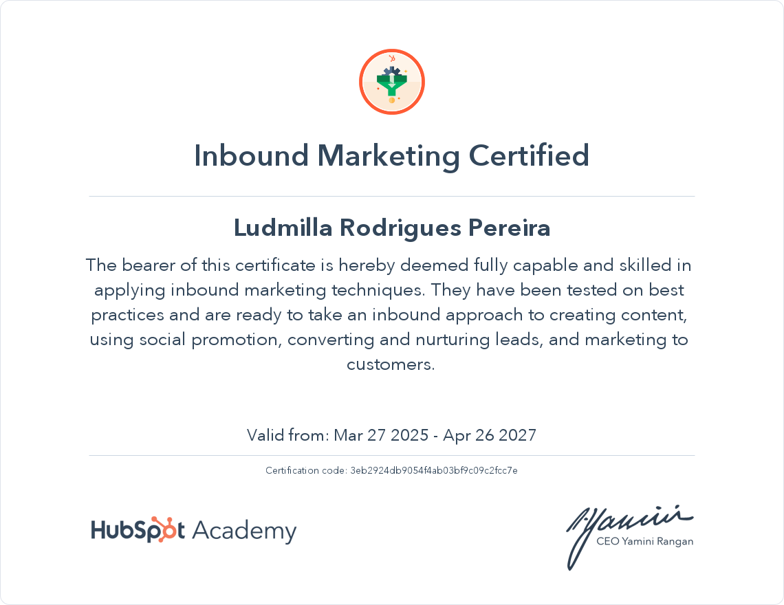 Your certificate