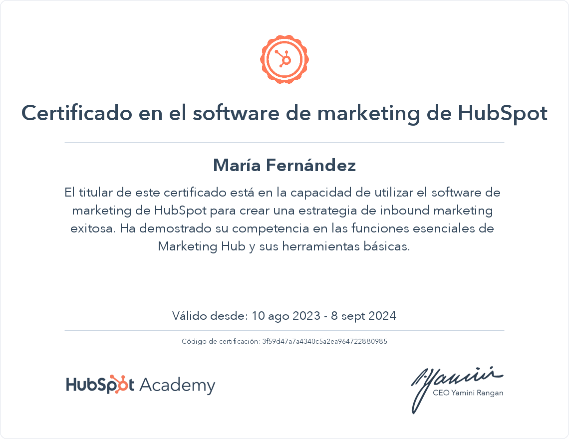 Tu certificado