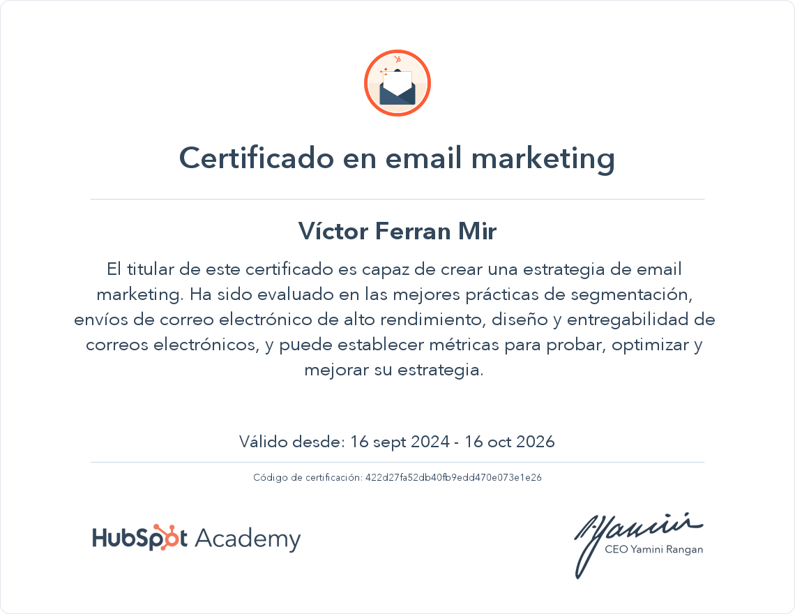 Tu certificado