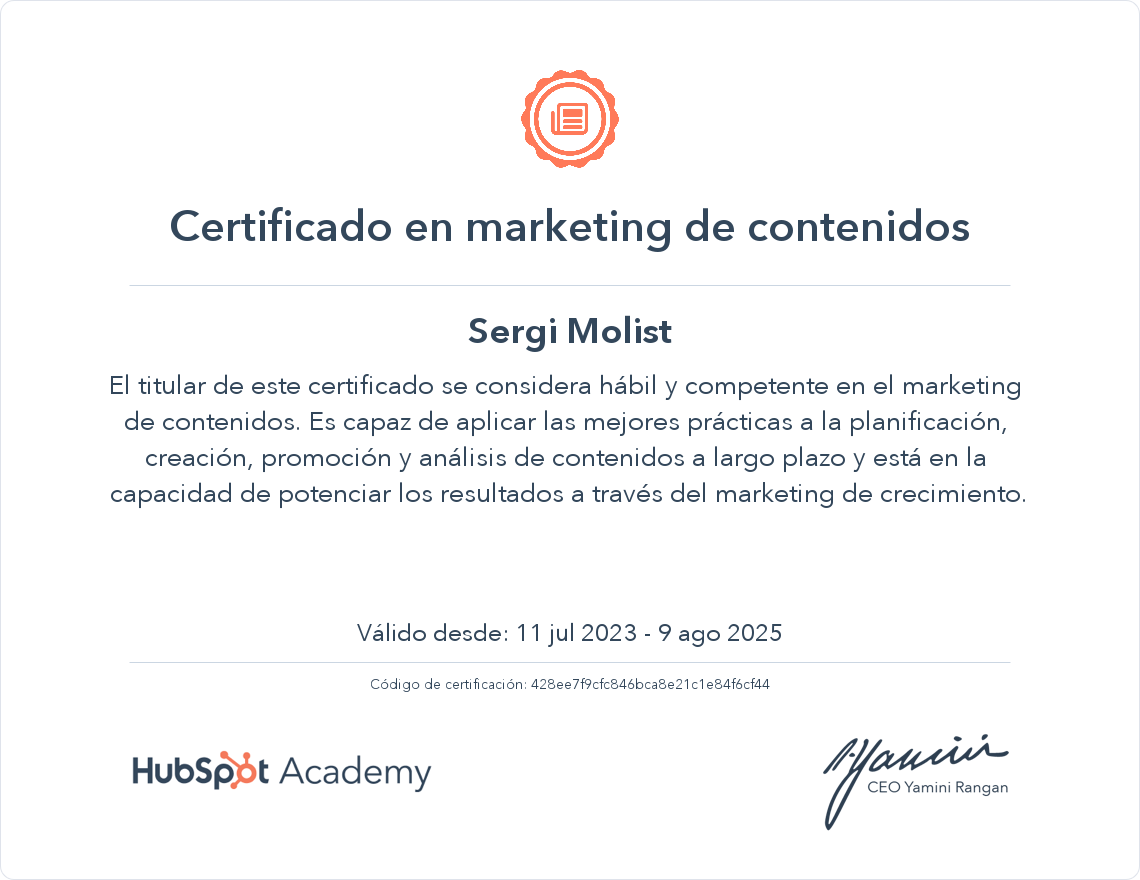 Tu certificado