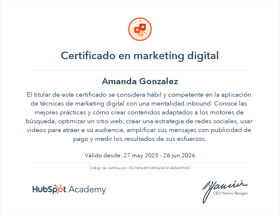 Tu certificado