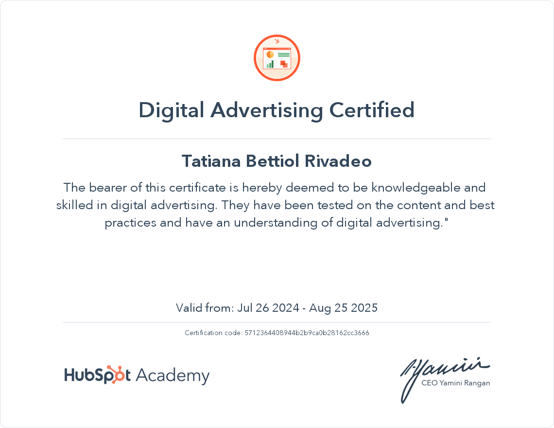 Your certificate