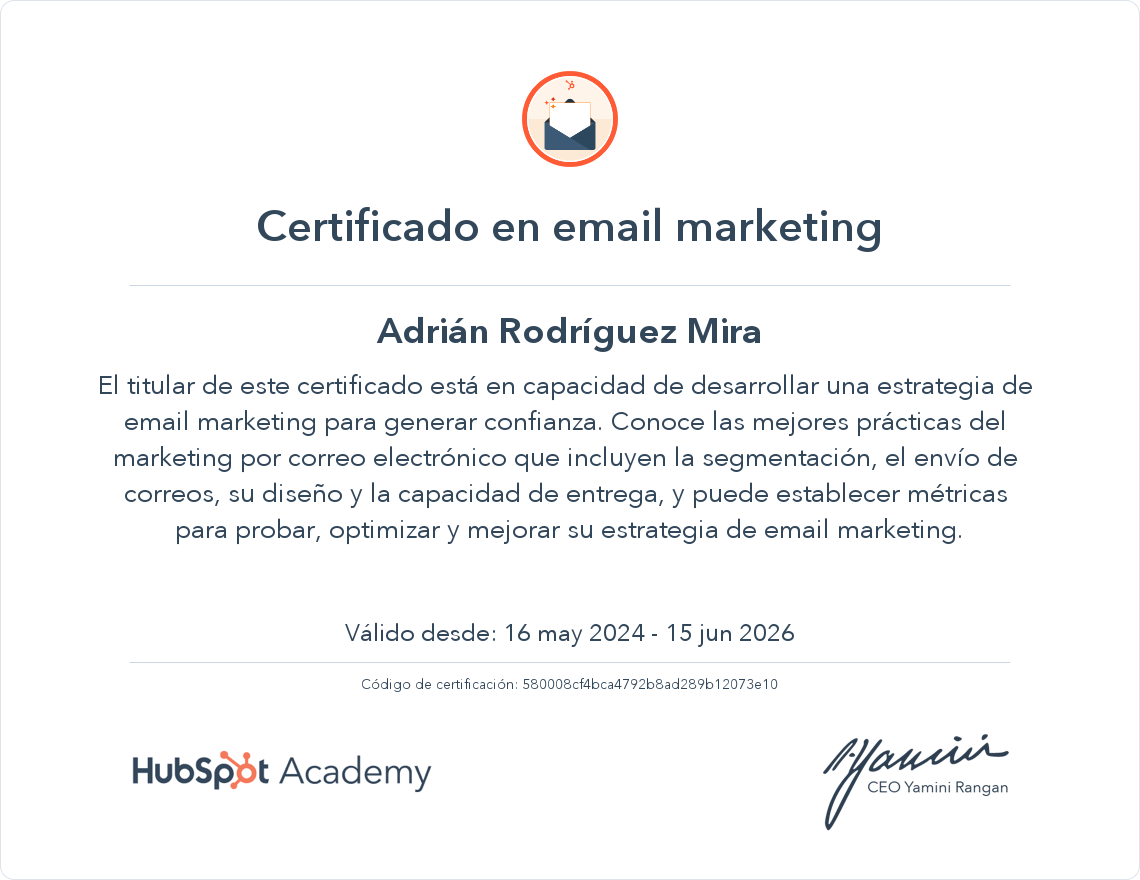 Tu certificado