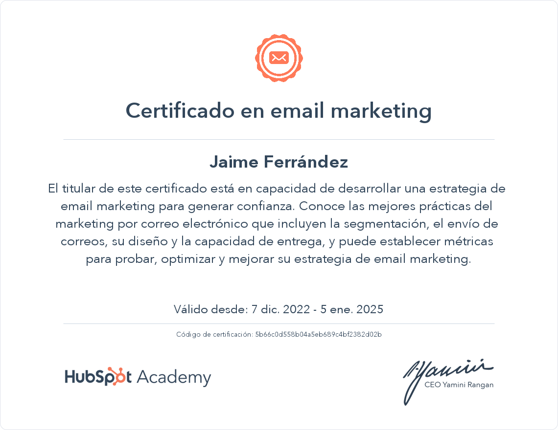 Tu certificado