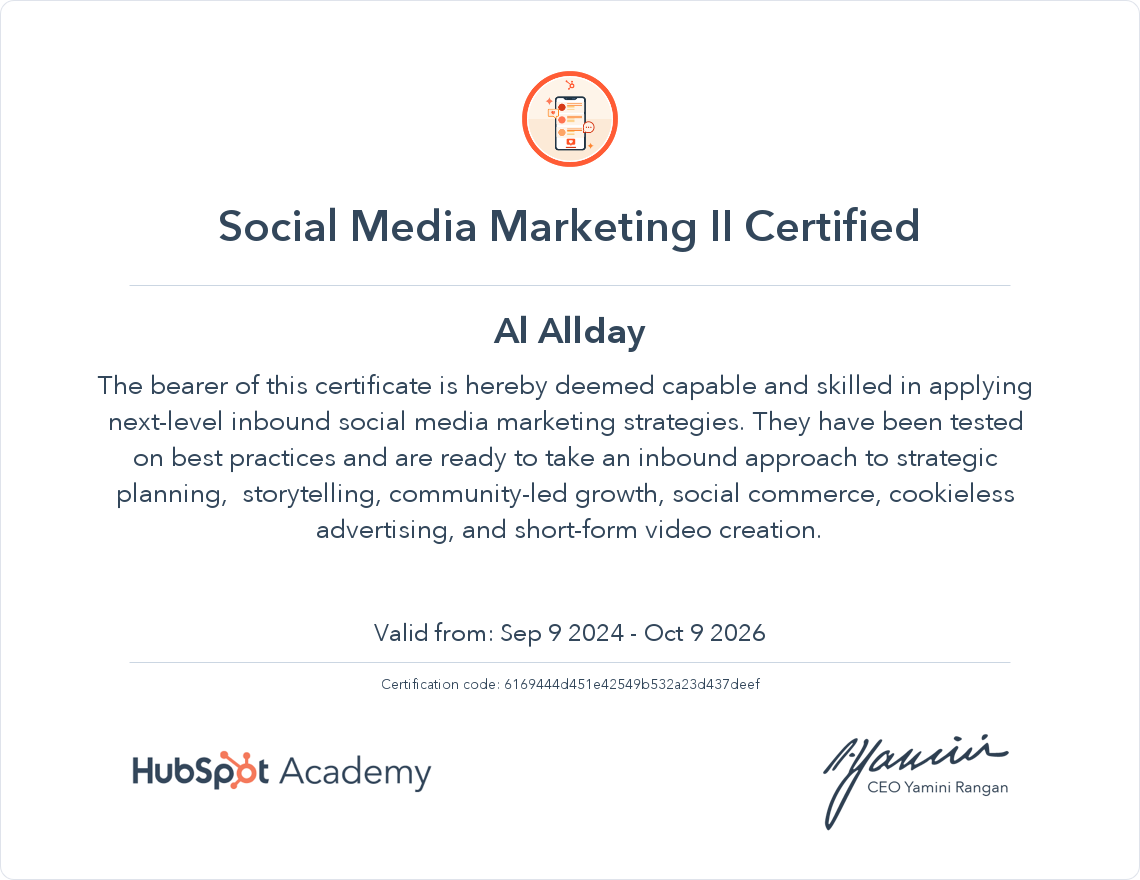 Your certificate