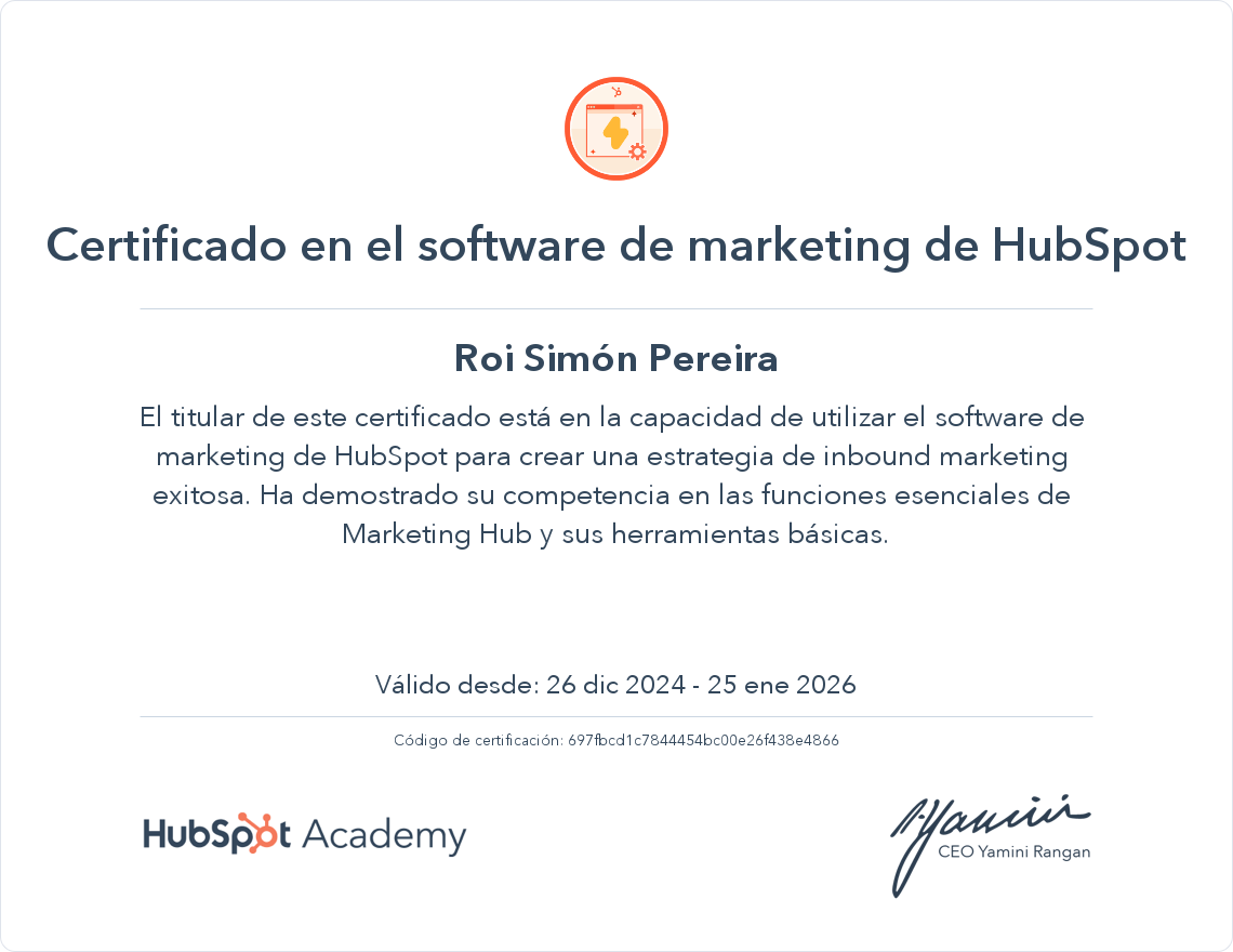 Tu certificado