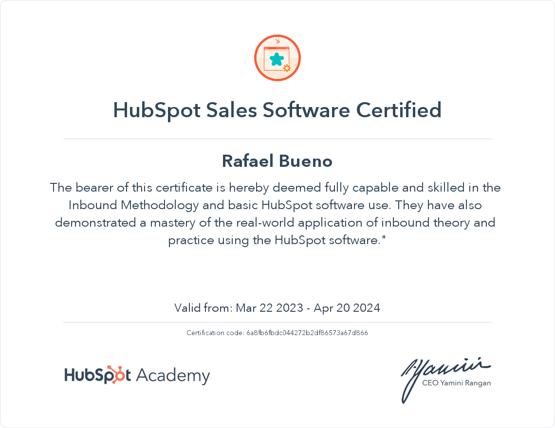 Your certificate