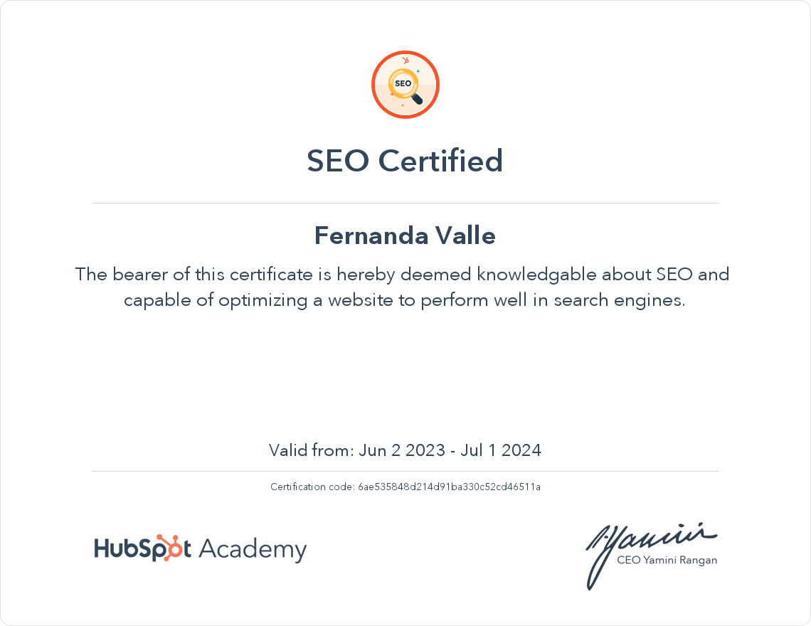 Tu certificado