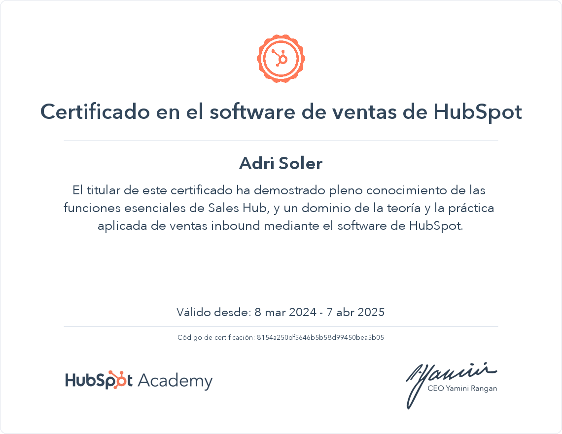 Tu certificado