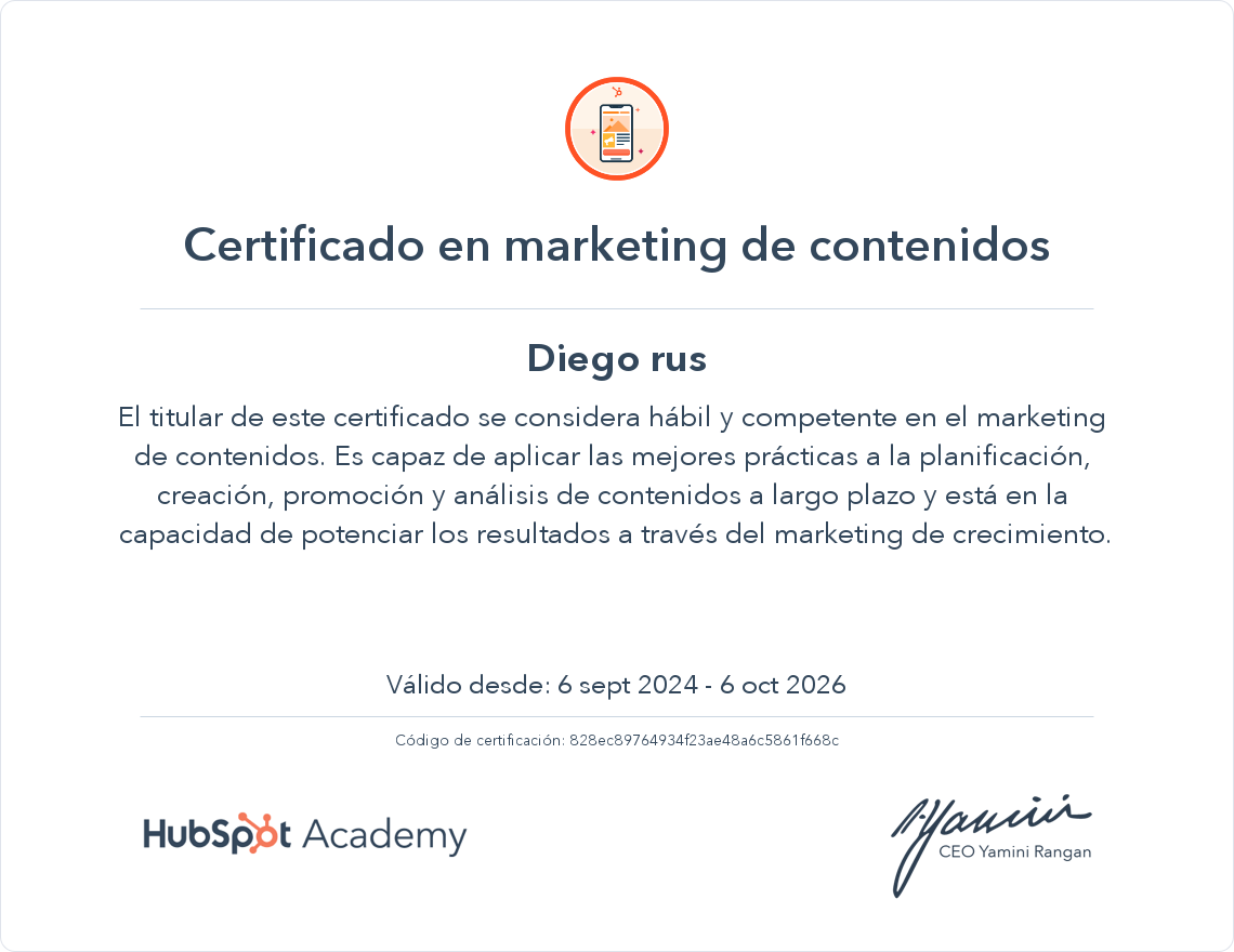 Tu certificado