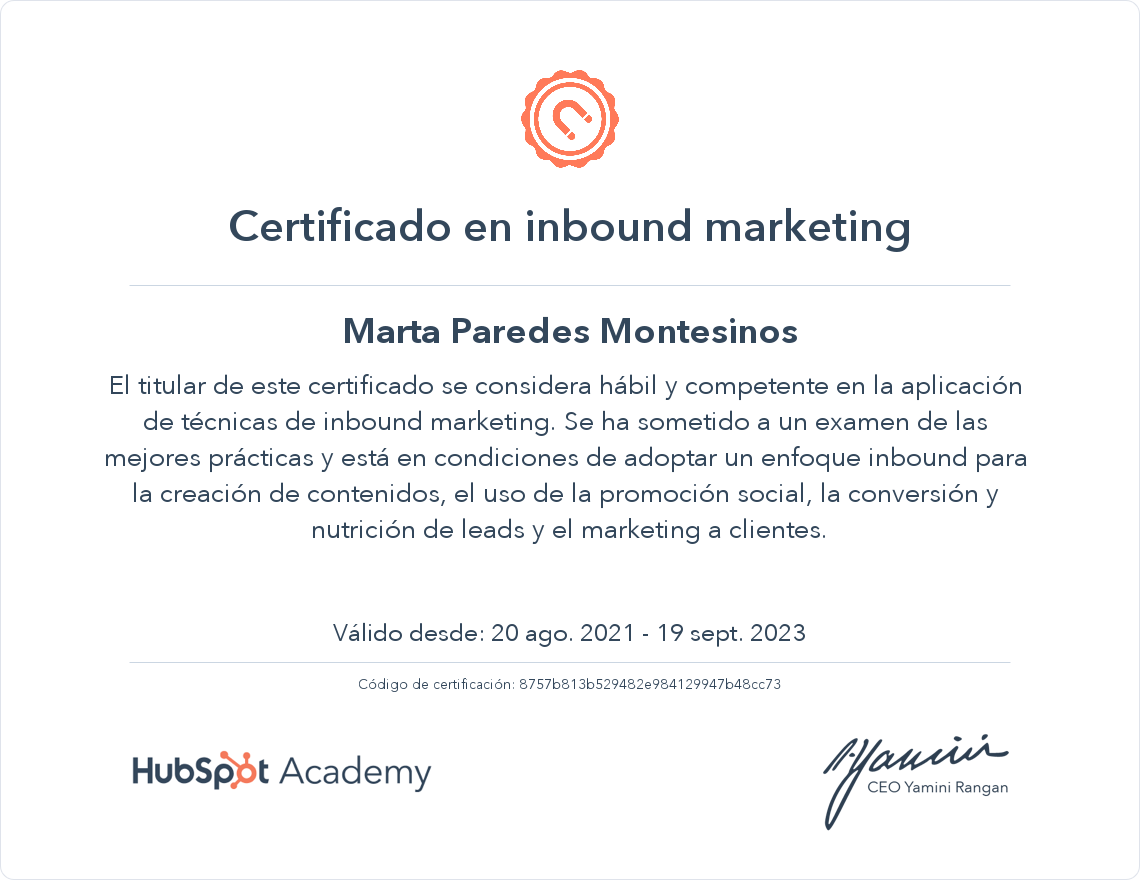 Tu certificado
