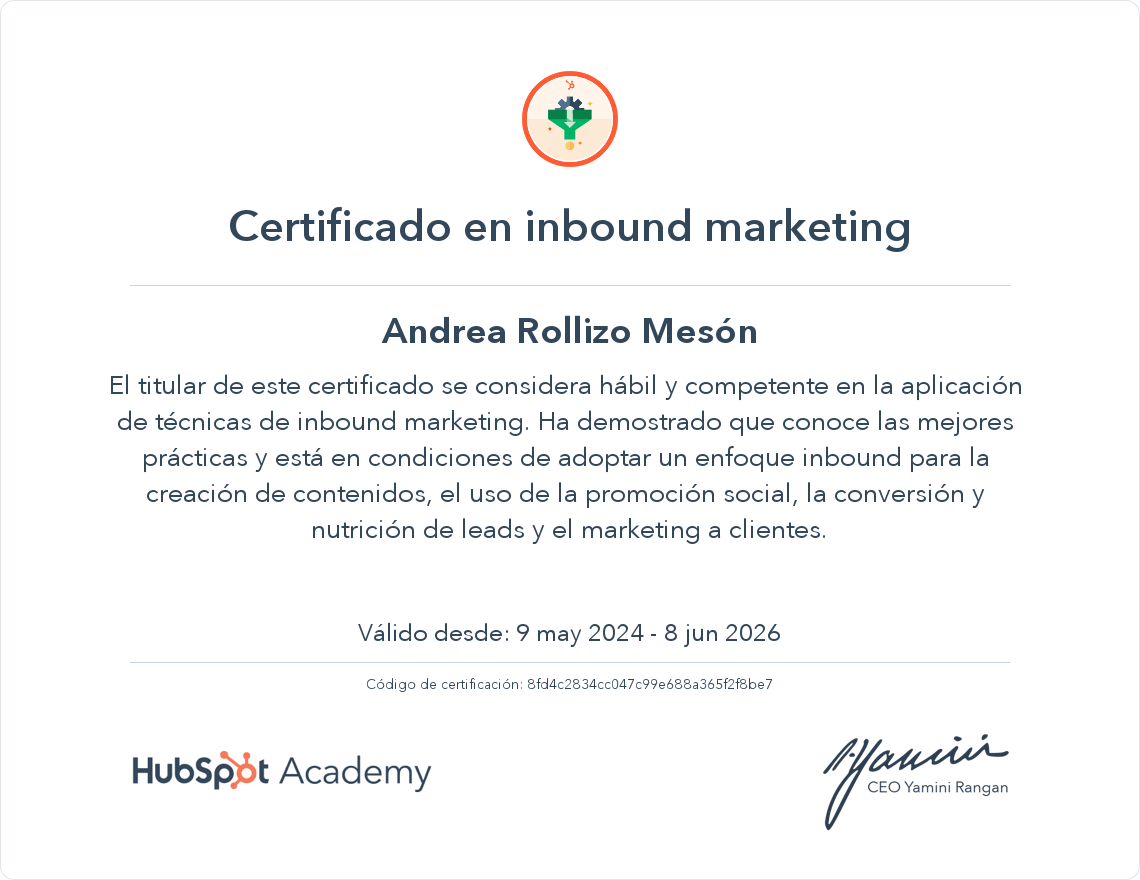 Tu certificado