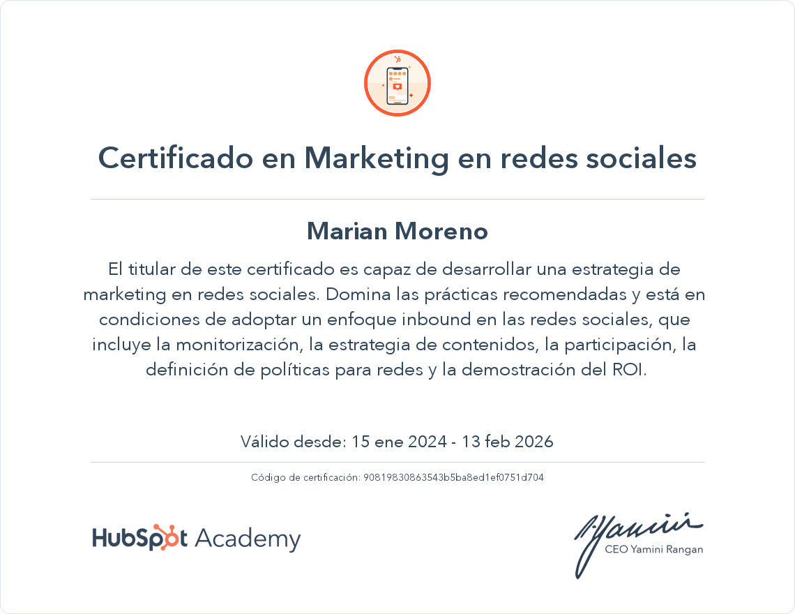 Tu certificado