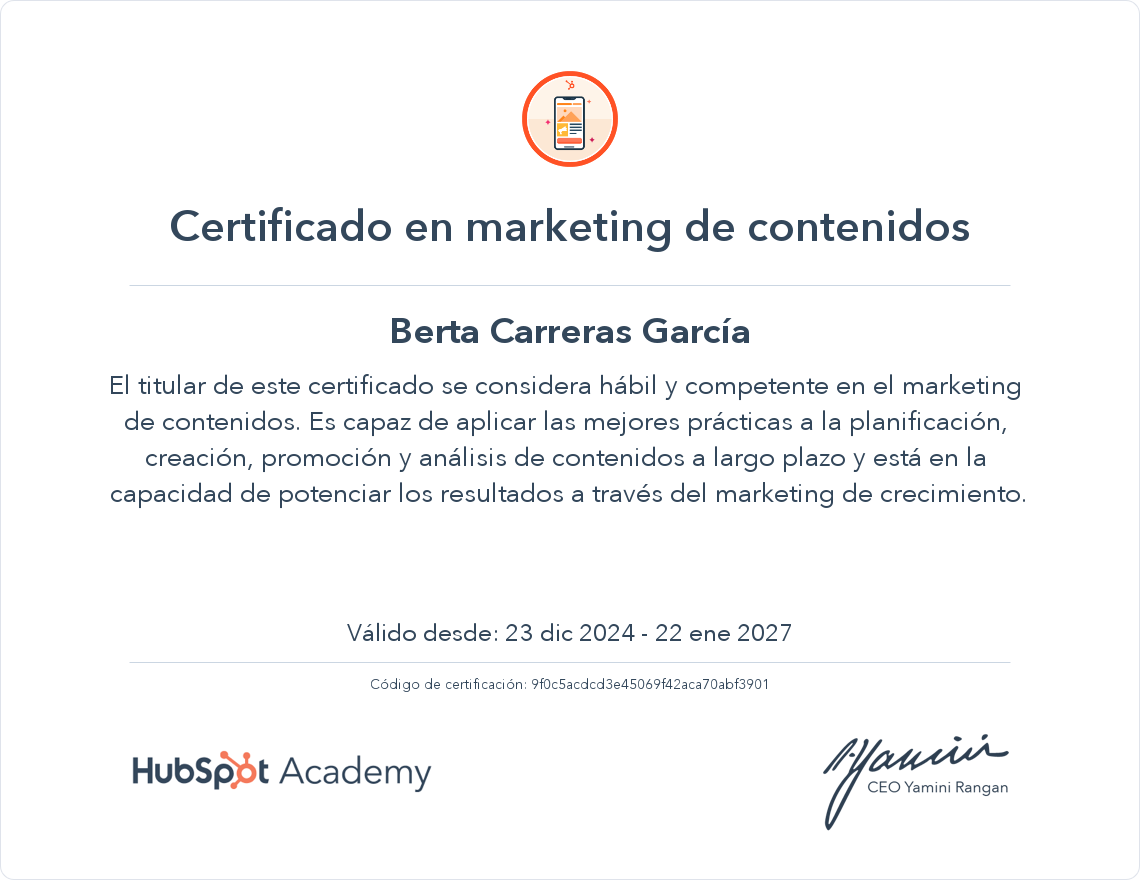 Tu certificado