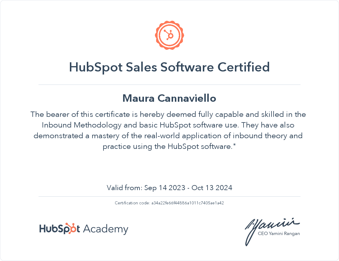 Your certificate