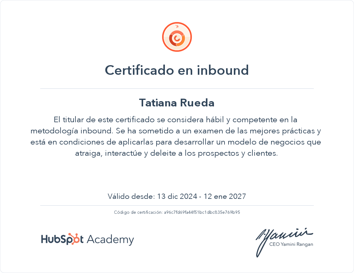 Tu certificado