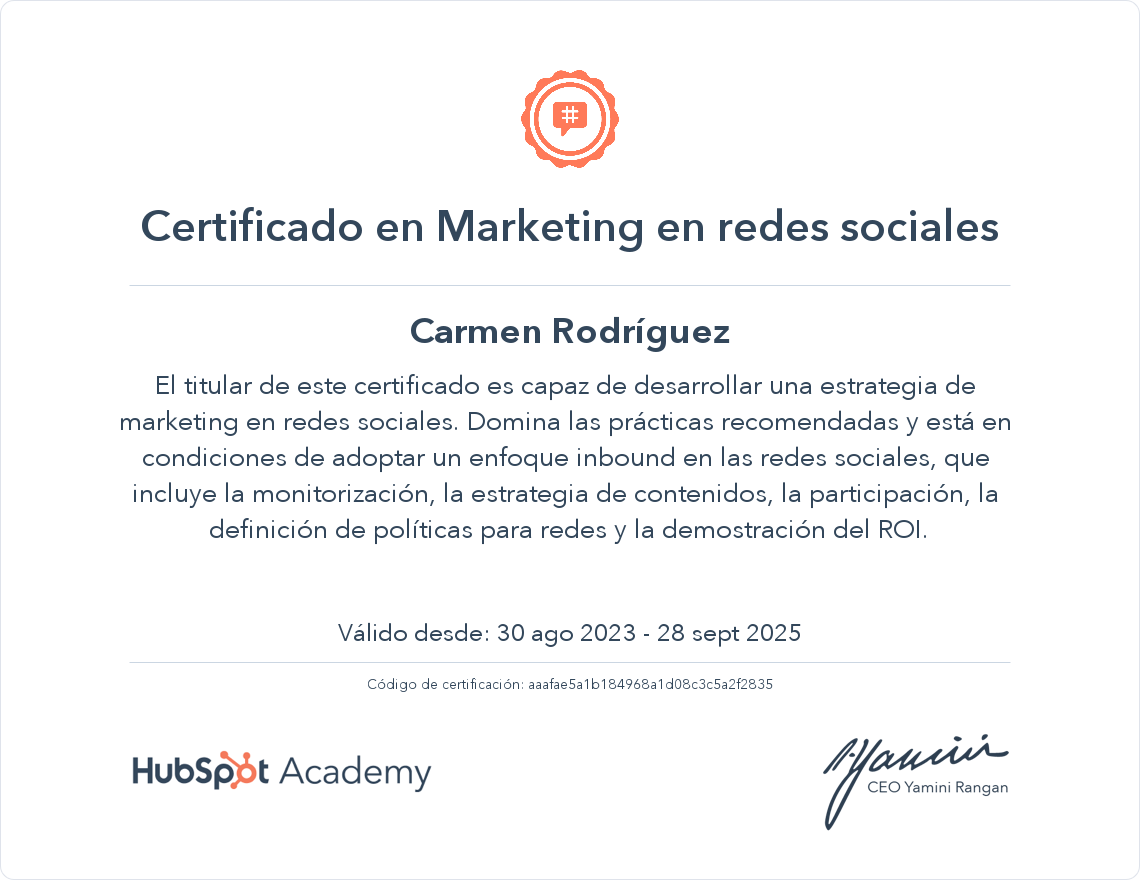 Tu certificado