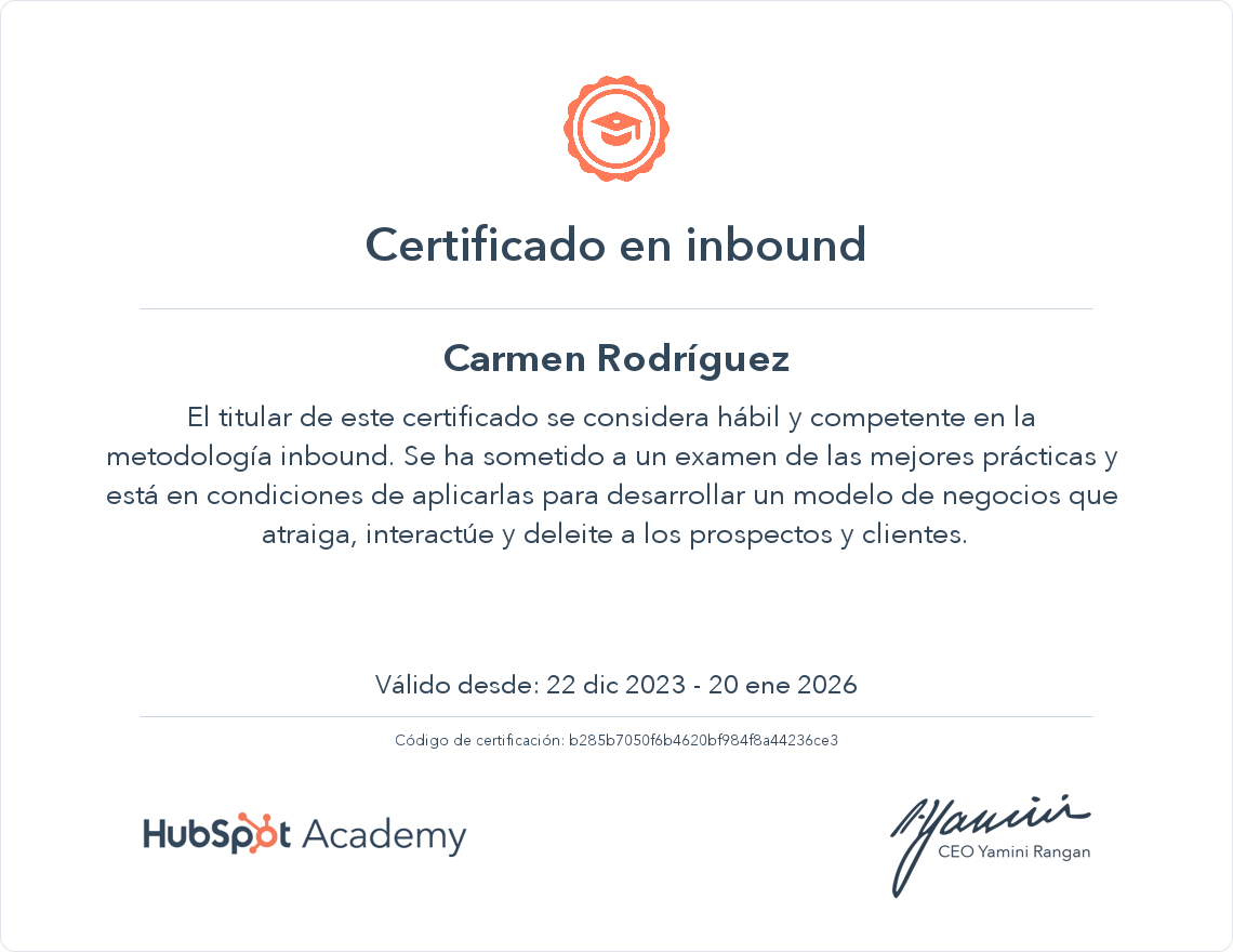 Tu certificado