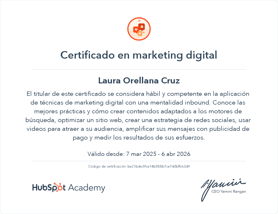 Tu certificado