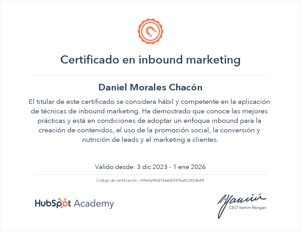 Tu certificado