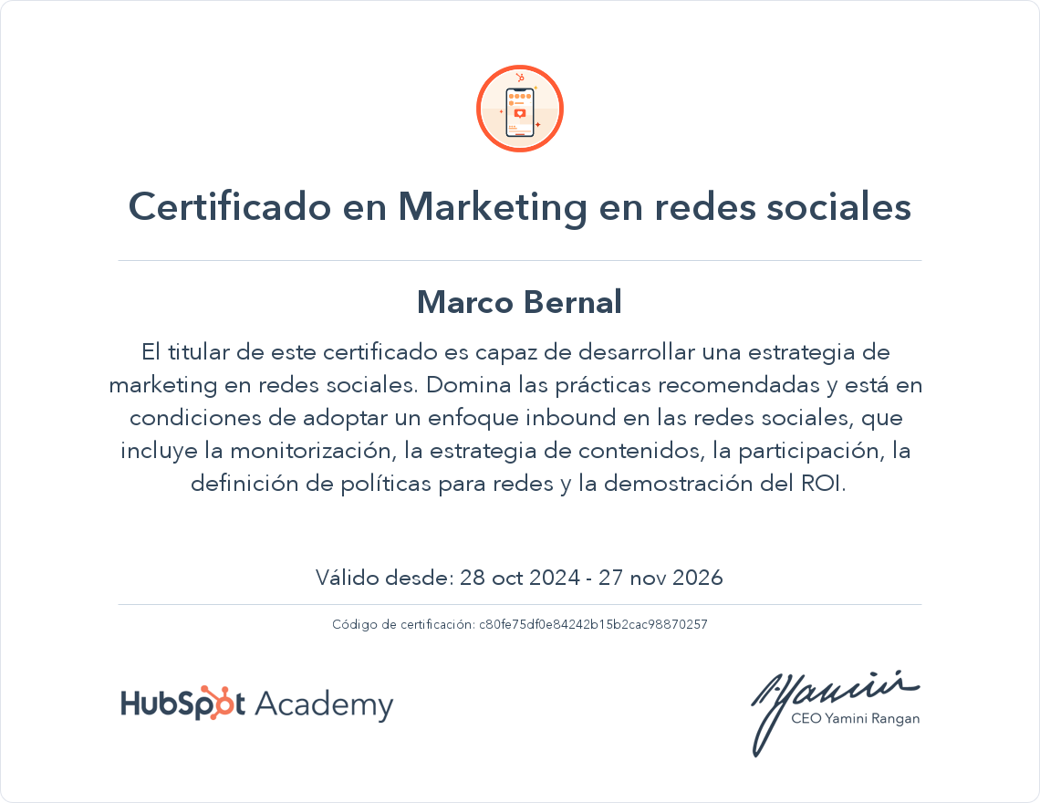 Tu certificado