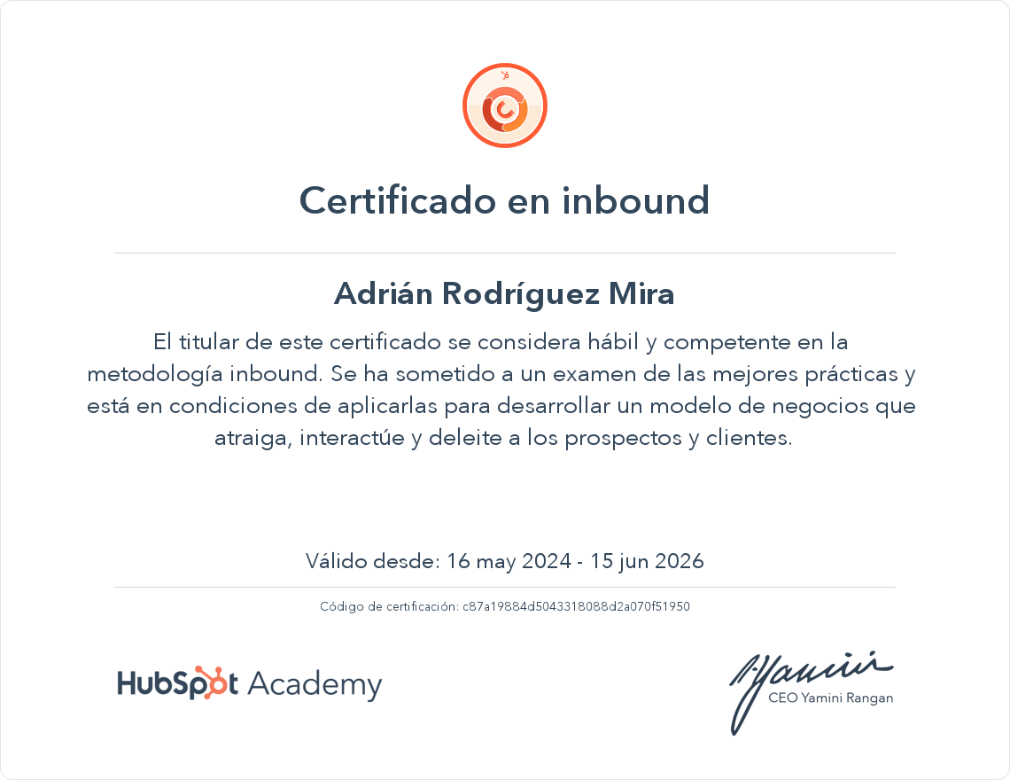 Tu certificado
